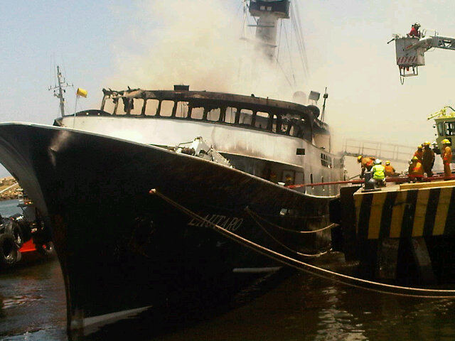 Incendio en Manta